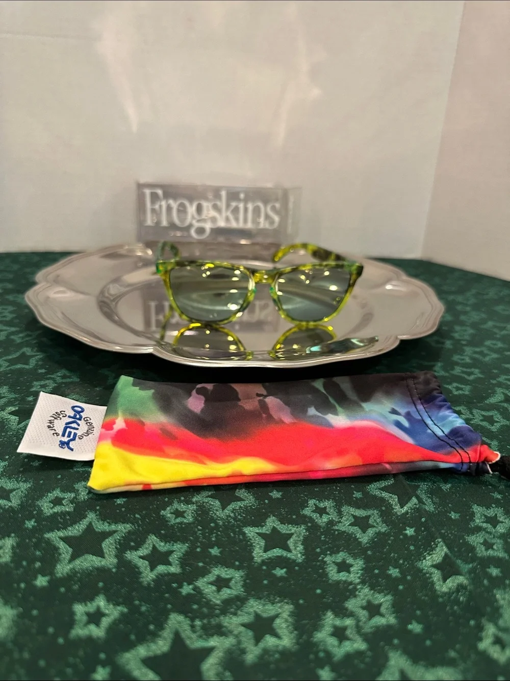 Oakley Frogskins Acid Tortoise Green Emerald Iridescent Lenses Near Mint